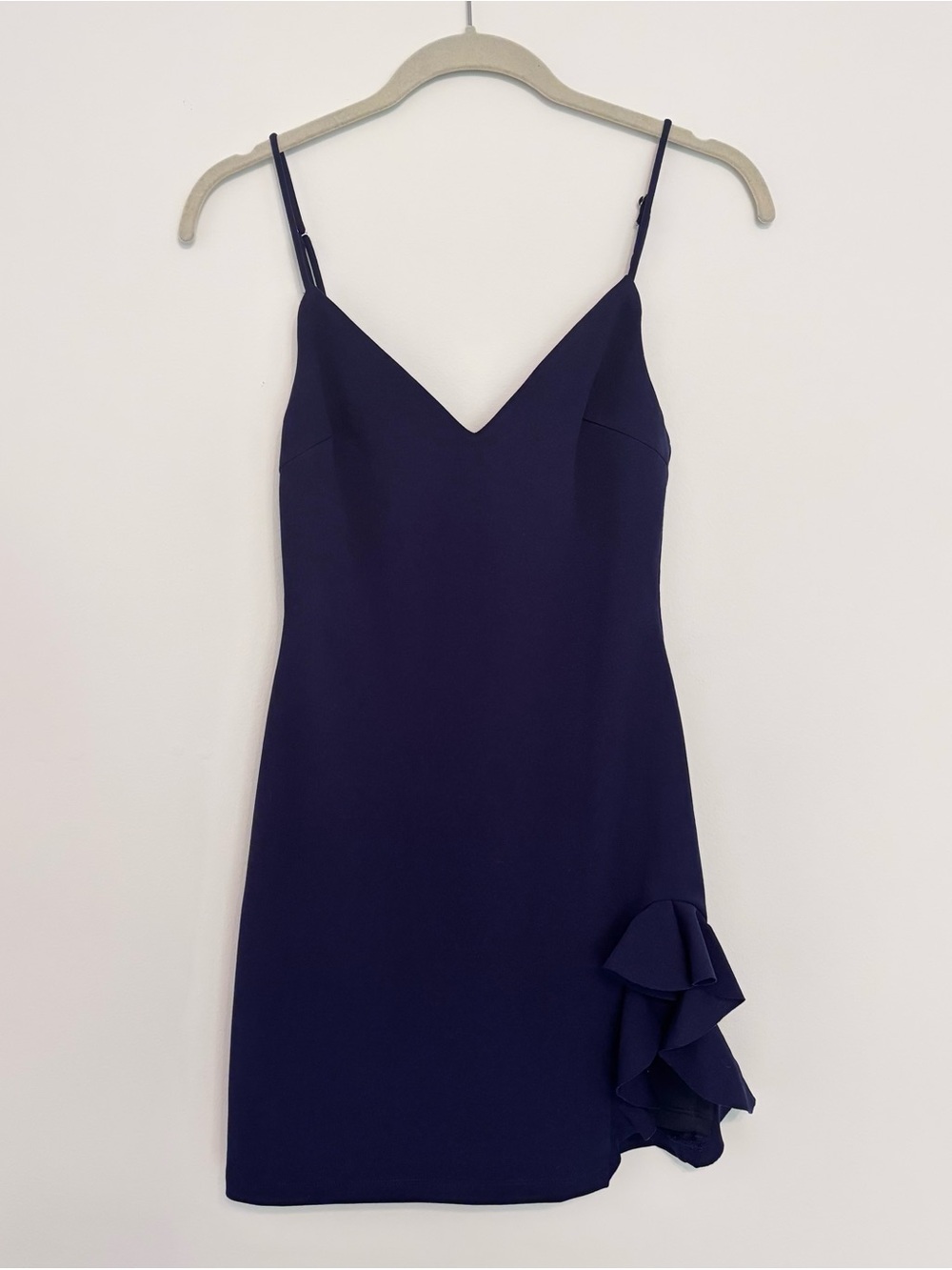 Lucy in the Sky Navy Blue Mini Dress Ruffle Party Going Out Homecoming M